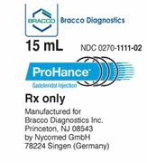 Prohance Contrast Media Injection Gadoteridol 279.3 mg / mL Injection Vial 5x15 mL Bracco 00270111102