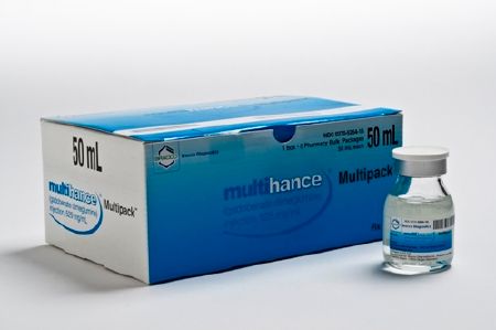 Multihance Contrast Media Gadobenate Dimeglumine, Preservative Free 529 mg / mL Intravenous Injection Multiple Dose Vial 50 mL, 5/Box , Bracco 00270526416