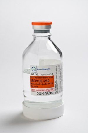 Isovue 250 Contrast Media Iopamidol 51% Injection Vial 50 mL , 10/Case , Bracco 00270131709