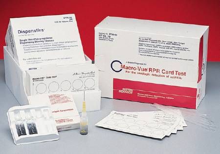 Rapid Diagnostic Test Kit BD Macro-Vue RPR No. 110 RPR Card Test Syphilis Screen Whole Blood / Serum Sample 500 Tests , BD 275005