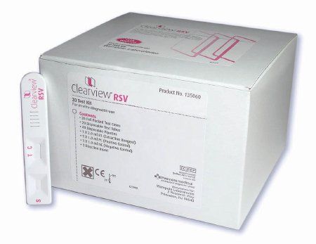 Rapid Diagnostic Test Kit Clearview® Respiratory Syncytial Virus Test (RSV) Nasopharyngeal Swab / Nasal Aspirate Sample CLIA Waived 20 Tests , Alere 135060