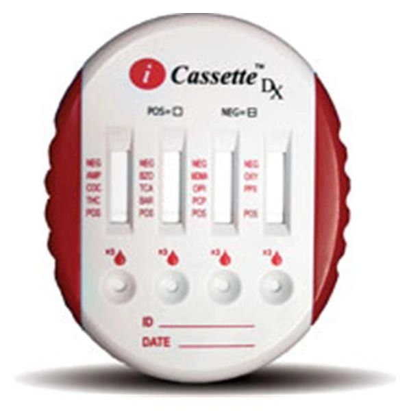 Drugs of Abuse Test iCassette 10-Drug Panel AMP, BAR, BZO, COC, mAMP/MET, MDMA, MTD, OPI, PCP, THC Urine Sample CLIA Moderate Complexity 25 Tests , Alere DOA-1105-021