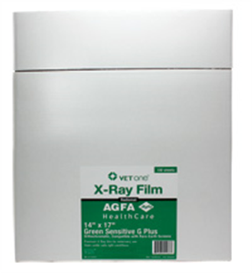 Film Xray Radiomat GPlus 14x17" Half Speed Green Sensitive 100/Bx , 5 Box/Case Agfa EZQF5