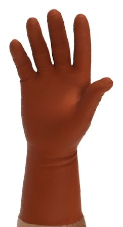 Radiation Reducing Glove Sensi Flex Sterile Pair Brown Powder Free Latex / Lead Hand Specific Fully Textured Not Chemo Approved Size 8 , Wolf X-Ray 12408-8.0