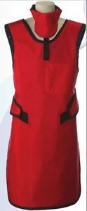 X-Ray Apron with Thyroid Collar Easy Wrap Style Size Medium , Color Red Wolf X-Ray 65021TC-35