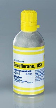 Inhalation Anesthetic Sevoflurane Inhalation Liquid Bottle 250 mL , 6/Case , Baxter 10019065164