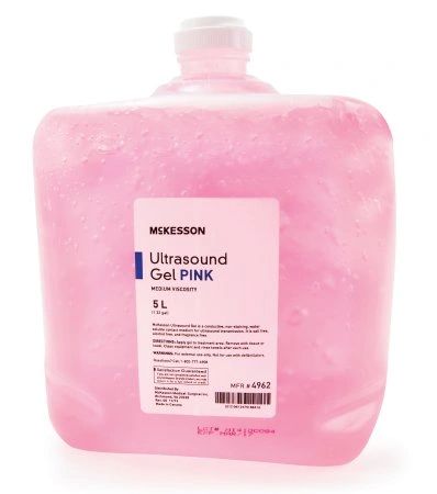 Ultrasound Gel McKesson Ultrasound Transmission 5 Liter Cubitainer , Pink , MC 4962