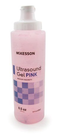 Ultrasound Gel McKesson Ultrasound Transmission 250 mL (8.5 oz.) Bottle , Pink , MC 4961