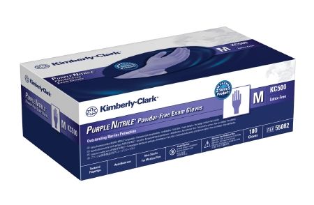 Exam Glove Purple Nitrile® NonSterile Powder Free Nitrile Ambidextrous Textured Fingertips Purple Chemo Tested X-Large , 90/Box , 10 Box/Case , Halyard Health(Kimberly Clark) (55084)