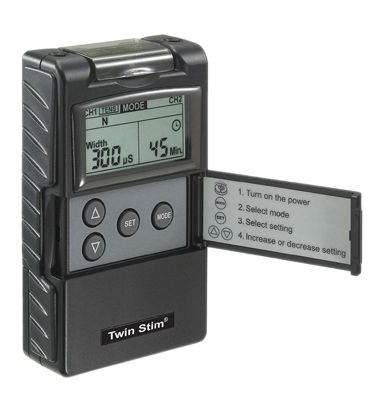 Digital 2-channel EMS/TENS unit, portable/battery, complete , Fabrication Enterprises 13-1348