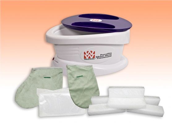 WaxWel Paraffin Bath Standard Unit Includes: 100 Liners, 1 Mitt, 1 Bootie and 6 lb Peach Paraffin , Fabrication 11-1606