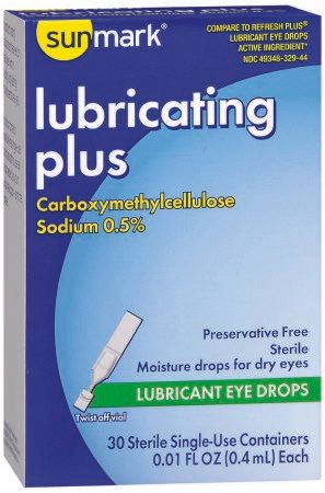 Lubricant Eye Drops sunmark 0.01 fl. oz, single-use containers , MC 49348032944