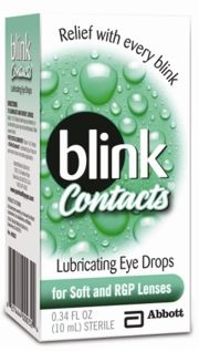 Lubricant Eye Drops Blink Contacts 10 mL Drop , Abbot 82744400032