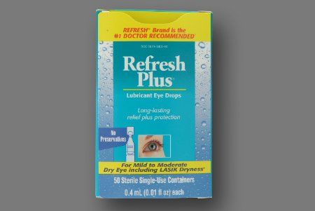 Lubricant Eye Drops Refresh Plus , 0.1 oz. Drop , Allergan 00023040350