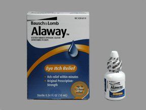 Antihistamine Eye Drops Alaway 10 mL Drop , Bausch & Lomb 24208060110