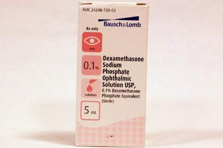 Corticosteroid Dexamethasone Sodium Phosphate 1% Ophthalmic Drops Bottle 5 mL , Bausch & Lomb 24208072002