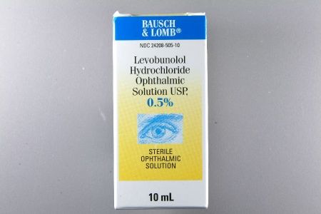 Beta-Adrenergic Blocking Agent Levobunolol HCl 0.5% Ophthalmic Drops Bottle 5 mL , Bausch & Lomb 24208050505