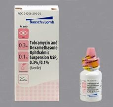 Antibacterial / Steroid Combination Tobramycin / Dexamethasone 0.3% - 0.1% Ophthalmic Drops Bottle 2.5 mL , Bausch & Lomb 24208029525