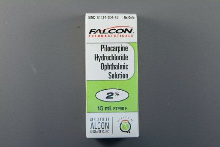 Miotic Agent Pilocarpine HCl 2% Ophthalmic Drops Bottle 15 mL , Sandoz 61314020415