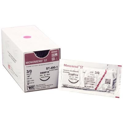 Monomend ST Sutures RST-VR497, 18" (DSMP19) - 12/Box, Size 3-0 , PRN PHARMACAL 100523607