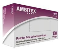 Glove Exam PF Latex Large NS Cream Ambitex 100/Bx, 10 BX/Case , HS-LLG240