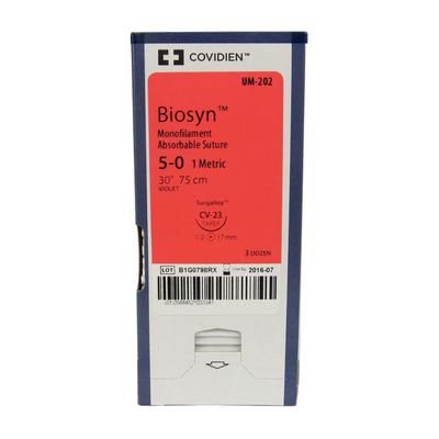 Biosyn Suture UM202, Size 5-0 , 30" (CV-23), 36/Pkg , COVIDIEN UM202