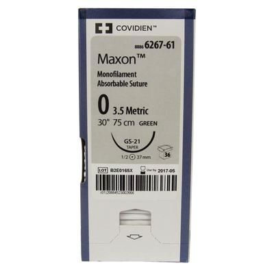 Maxon Suture 6267-61, 30" (GS-21) Size 0 ,36/Box , COVIDIEN 8886626761