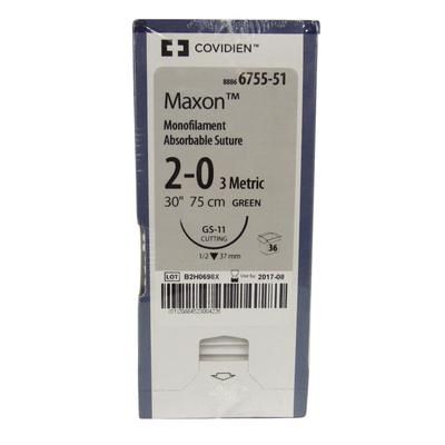 Maxon Suture 6755-51, 30" (GS-11) Size 2-0 , 36/Box , COVIDIEN 8886675551