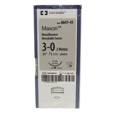 Maxon Suture 6641-41, 30" (C-14) Size 3-0 , 36/Box , COVIDIEN 8886664141