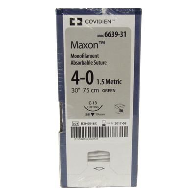 Maxon Suture 6639-31, 30" (C-13) Size 4-0 , 36/Box , COVIDIEN 8886663931