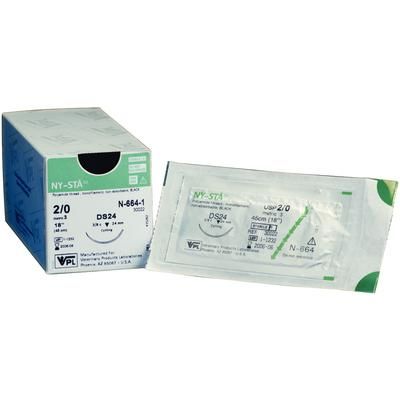 Ny-STÄ Monofilament Nylon Sutures N-662-1, 18" (DS19) Size 4-0 , 12/Box , PRN PHARMACAL 30020