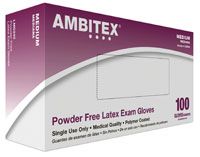 Glove Exam PF Latex Medium NS Cream Ambitex 100/Bx, 10 BX/Case , HS-LMD240