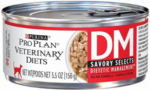 Pro Plan Veterinary Diets DM Dietetic Management Savory Select Feline Formula, 5.5 oz , 24/Case , Purina 003810015068