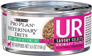 Pro Plan Veterinary Diets UR Urinary St/Ox Savory Selects Feline Formula - Turkey & Giblets Flavor, 5.5 oz , 24/Case , Purina 003810017141