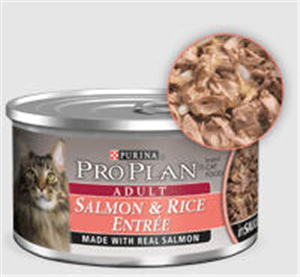 Pro Plan Savor Feline Adult Salmon & Rice Entrée (24 x3oz.) , Purina 003810002754