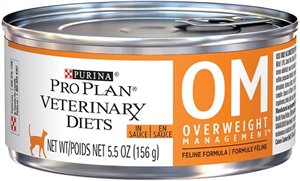 Pro Plan Veterinary Diets OM Overweight Management Feline Formula, 5.5 oz , 24/case , Purina 003810013811