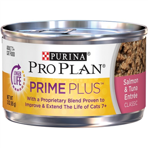 Pro Plan Prime Plus Feline Adult 7+ Salmon &Tuna Entree Classic 24 x3oz , Purina 003810017002