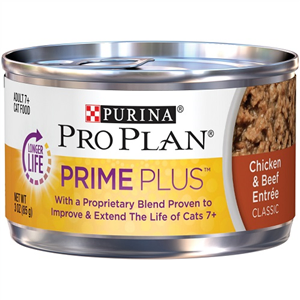 Pro Plan Prime Plus Feline Adult Chicken Beef Entree Classic 24 x3oz , Purina 003810016999