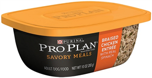 Pro Plan Savory Meals Adult Canine Braised Chicken Entrée with Spinach, 10 oz , 8/Case , Purina 16149