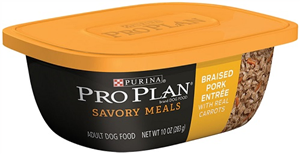 Pro Plan Savory Meals Adult Canine Braised Pork Entrée with Carrots, 10 oz , 8/Case , Purina 16152