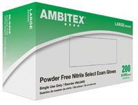 Glove Exam PF Nitrile Large Blue Ambitex Select 200/Bx, 10 BX/Case , HS-NLG402