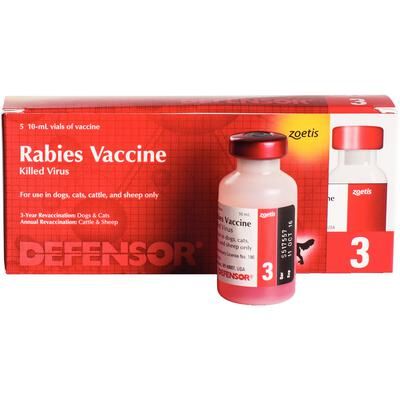 Defensor 3 Injection Rabies Vaccine 5 x 10 Dose , ZOETIS 10016544