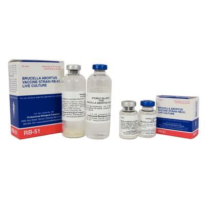 Brucella Abortus Vaccine (RB-51) 50 ml (25 Doses) , PROFESSIONAL BIOLOGICAL 62513