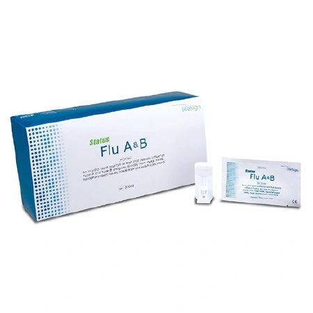 Rapid Test Kit Status Flu A & B Immunoassay Influenza A + B Nasal Swab Nasopharyngeal Swab / Nasal Wash Nasal Aspirate Sample CLIA Waived for Nasal and Nasopharyngeal Swabs 22 Tests , LifeSign 36022