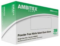 Glove Exam PF Nitrile Small Blue Ambitex Select 200/Bx, 10 BX/Case , HS-NSM402