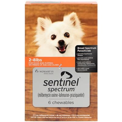 Sentinel Spectrum Chews 6 Doses; 5 Box/Carton , VIRBAC ANIMAL HEALTH 609751