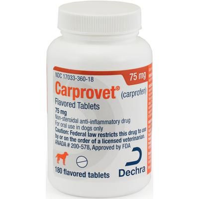 Carprovet (Carprofen) Flavored Tablets , 75 mg , 180/Bottle , PUTNEY 17033-360-18