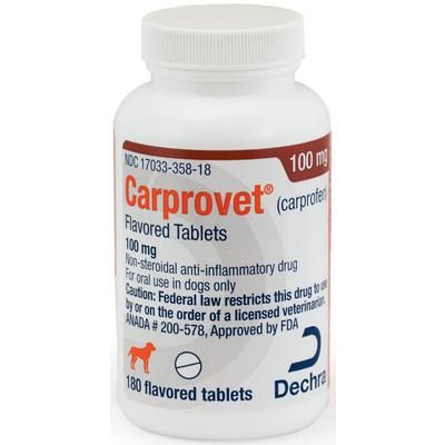 Carprovet (Carprofen) Flavored Tablets , 100mg , 180/Bottle , PUTNEY 17033-358-18