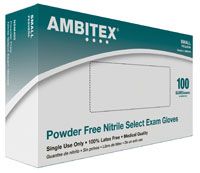 Glove Exam PF Nitrile Small Royal Blue Ambitex Select 100/Bx, 10/Case , HS-NSM400