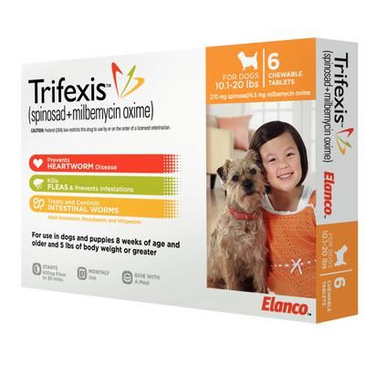 Trifexis 6 Doses; 10 Box/Carton 10.1 - 20 lb , ELANCO CA4333Y07AM